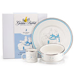BPB99 - Boy Bunnies Child Set - Golden Rabbit Enamelware