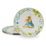 BPL11S4 - Spring Leaves Child Plates - Set of 4 - Golden Rabbit Enamelware