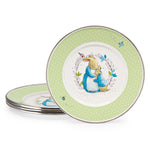 BPM11S4 - Polka Dot Peter Child Plates - Set of 4 - Golden Rabbit Enamelware