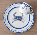SE26S2 - Blue Crab Chargers - Set of 2 - Golden Rabbit Enamelware