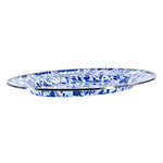CB06 - Cobalt Swirl Oval Platter - Golden Rabbit Enamelware
