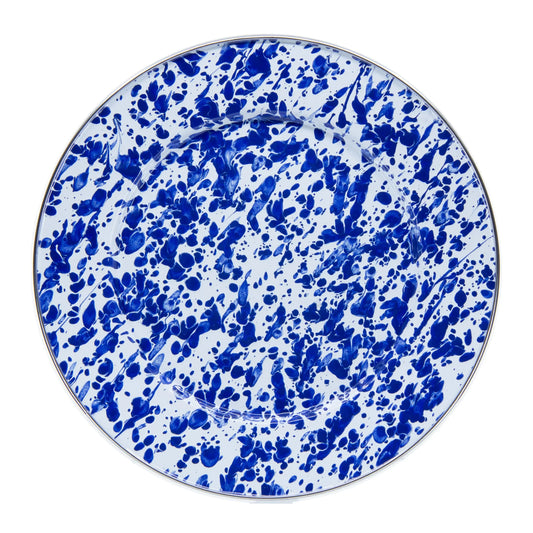 CB07S4 - Cobalt Swirl Dinner Plates -Set of 4 - Golden Rabbit Enamelware