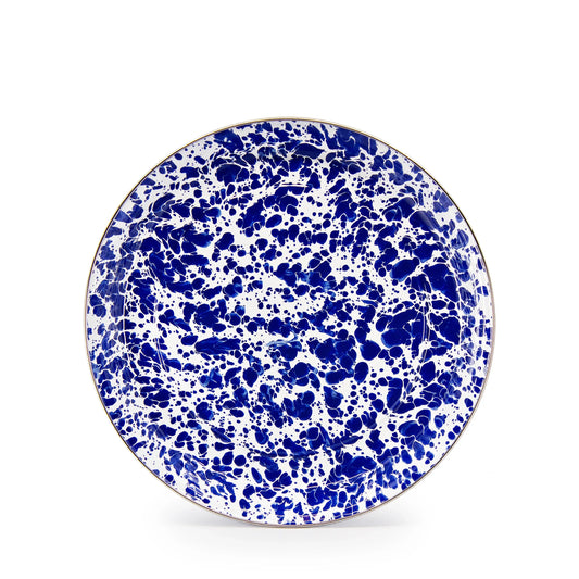 CB08 - Cobalt Small Tray - Golden Rabbit Enamelware