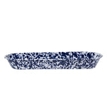 CB10 - Cobalt Swirl Oval Basket - Golden Rabbit Enamelware