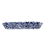 CB10 - Cobalt Swirl Oval Basket - Golden Rabbit Enamelware