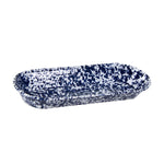 CB10 - Cobalt Swirl Oval Basket - Golden Rabbit Enamelware