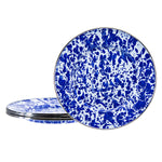 CB11S4 - Set of 4 Cobalt Swirl Sandwich Plates Primary Image
