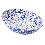 CB18 - Cobalt Swirl Catering Bowl - Golden Rabbit Enamelware