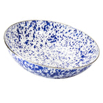 CB18 - Cobalt Swirl Catering Bowl - Golden Rabbit Enamelware