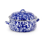 CB31 - Cobalt Swirl Dutch Oven - Golden Rabbit Enamelware