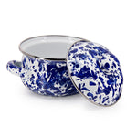 CB32S2 - Cobalt Swirl Petite Tureens - Set of 2 - Golden Rabbit Enamelware