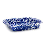 CB53 - Cobalt Swirl Brownie Pan - Golden Rabbit Enamelware