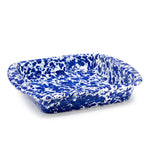 CB53 - Cobalt Swirl Brownie Pan - Golden Rabbit Enamelware