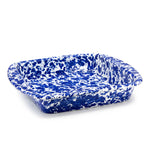 CB53 - Cobalt Swirl Brownie Pan - Golden Rabbit Enamelware