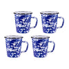Set of 4 Cobalt Swirl Latte Mugs