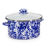 CB72 - Cobalt Swirl 6 qt Stock Pot Primary Image