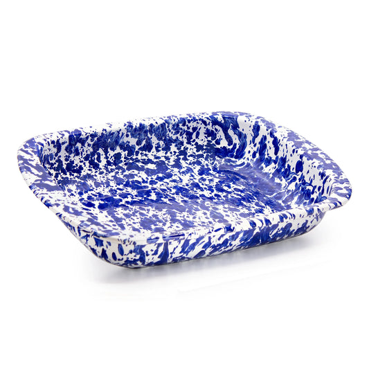 CB78 - Cobalt Swirl Baking Pan - Golden Rabbit Enamelware