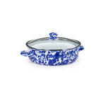 CB79 - Cobalt Swirl Small Saute Pan - Golden Rabbit Enamelware