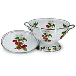 CH107 - Cherry Colander Set - Golden Rabbit Enamelware