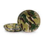 CM04S4 - Camouflage Pasta Plates - Set of 4 - Golden Rabbit Enamelware
