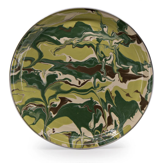 CM21 - Camouflage Medium Tray - Golden Rabbit Enamelware