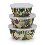 CM30 - Camouflage Nesting Bowls - Golden Rabbit Enamelware