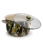 CM75 - Camouflage 18 Qt Stock Pot - Golden Rabbit Enamelware