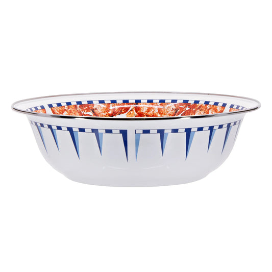 CR03 - Crab House Serving Bowl - Golden Rabbit Enamelware