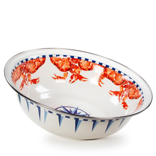 CR03 - Crab House Serving Bowl - Golden Rabbit Enamelware