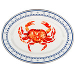 CR06 - Crab House Oval Platter - Golden Rabbit Enamelware