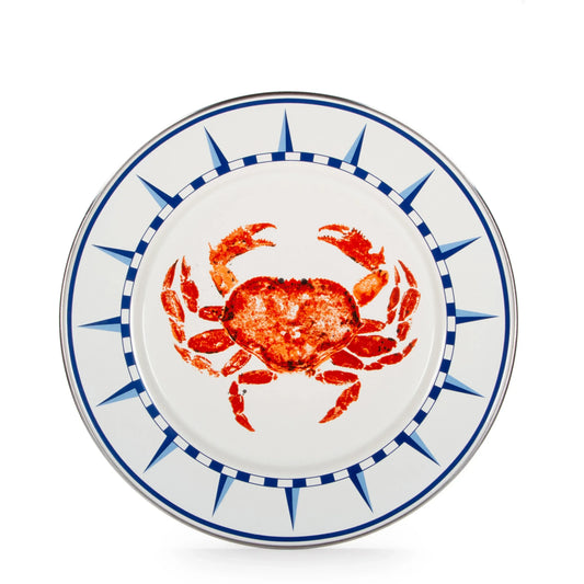 CR07S4 - Crab House Dinner Plates -Set of 4 - Golden Rabbit Enamelware