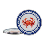 CR11S4 - Crab House Sandwich Plates - Set of 4 - Golden Rabbit Enamelware