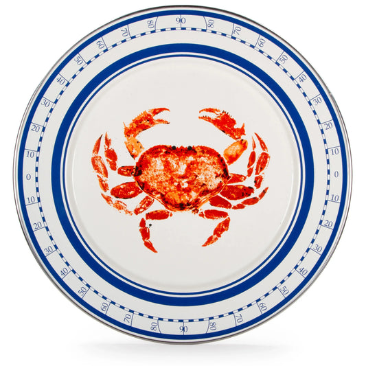CR26S2 - Crab House Chargers - Set of 2 - Golden Rabbit Enamelware