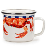 CR28S4 - Crab House 24oz Grande Mugs - Set of 4 - Golden Rabbit Enamelware