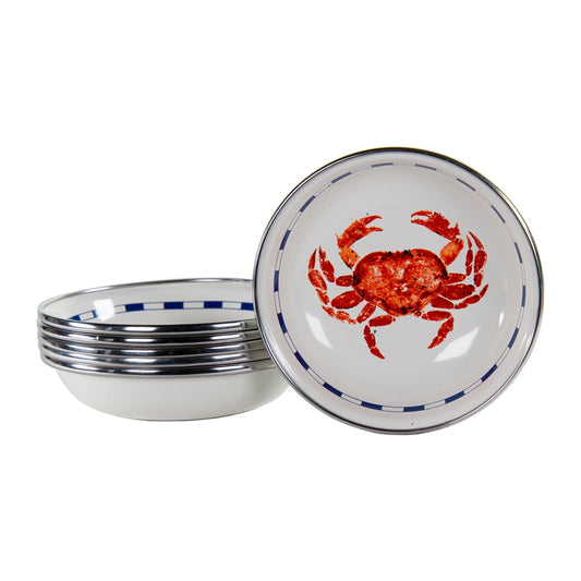 CR59S6 - Crab House Tasting Dishes - Set of 6 - Golden Rabbit Enamelware