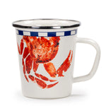 CR66S4 - Crab House 16oz Latte Mugs -Set of 4 - Golden Rabbit Enamelware