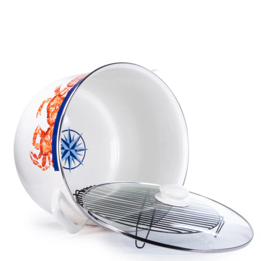 CR75 - Crab House 18qt Stock Pot - Golden Rabbit Enamelware