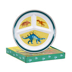 DN16 - Dinosaurs Toddler Plate - Golden Rabbit Enamelware
