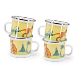 DN20S4 - Dinosaurs Child Mugs - Set of 4 - Golden Rabbit Enamelware