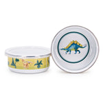 DN60S4 - Dinosaurs Child Bowls - Set of 4 - Golden Rabbit Enamelware