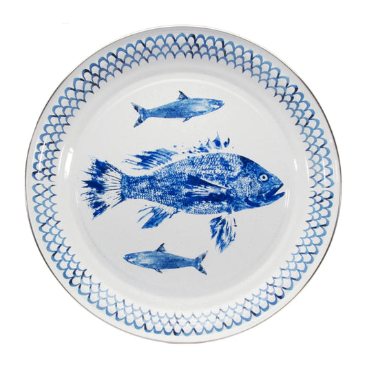 FC01 - Fish Camp Large Tray - Golden Rabbit Enamelware