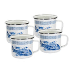 FC28S4 - Fish Camp 24 oz Grande Mugs - Set of 4 - Golden Rabbit Enamelware