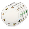Set of 4 Fishing Fly Dinner Plates