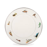 FF07S4 - Fishing Fly Dinner Plates - Set of 4 - Golden Rabbit Enamelware
