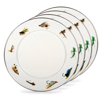 FF07S4 - Set of 4 Fishing Fly Dinner Plates  Primary Image