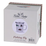 FF86 - Fishing Fly 16 oz Latte Mug Gift Box - Golden Rabbit Enamelware