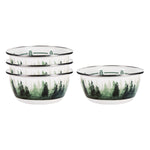 FG61S4 - Forest Glen Salad Bowls - Set of 4 - Golden Rabbit Enamelware