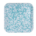 GL09S2 - Sea Glass Swirl Square Trays - Set of 2 - Golden Rabbit Enamelware