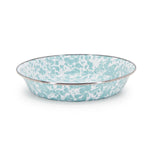 GL17 - Sea Glass Swirl Pie Plate - Golden Rabbit Enamelware