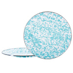 GL26S2 - Sea Glass Swirl Chargers - Set of 2 - Golden Rabbit Enamelware
